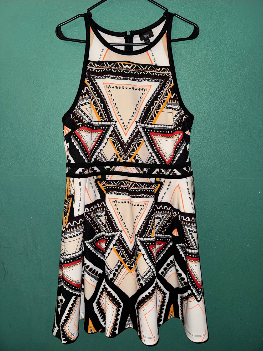 Mossimo Supply Co. Geometric Tribal Mini Dress in Black, White, Red & Yellow